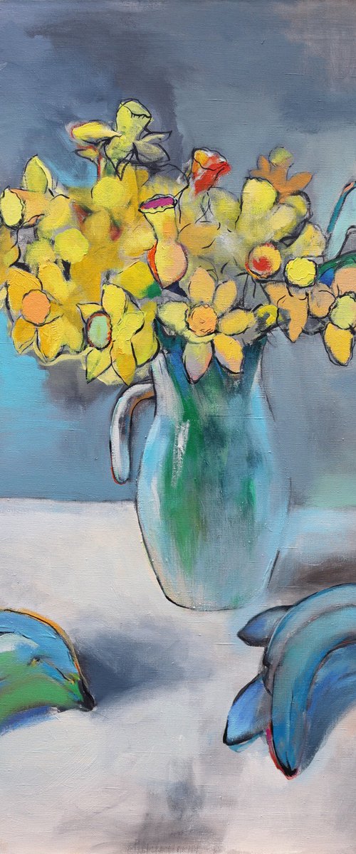Daffodils and Bananas by Artem Andreichuk