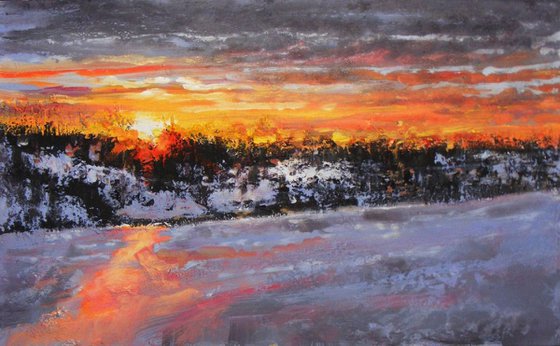 "The impressions of a winter sunset"