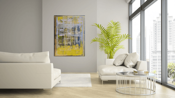 Tide of sunshine - large modern abstract painting