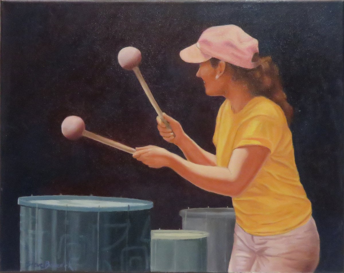 Photorealistic Portrait Oil Painting By Stephen Benedek, 20 X 16", Samba With A Baseball Hat, Original Artwork