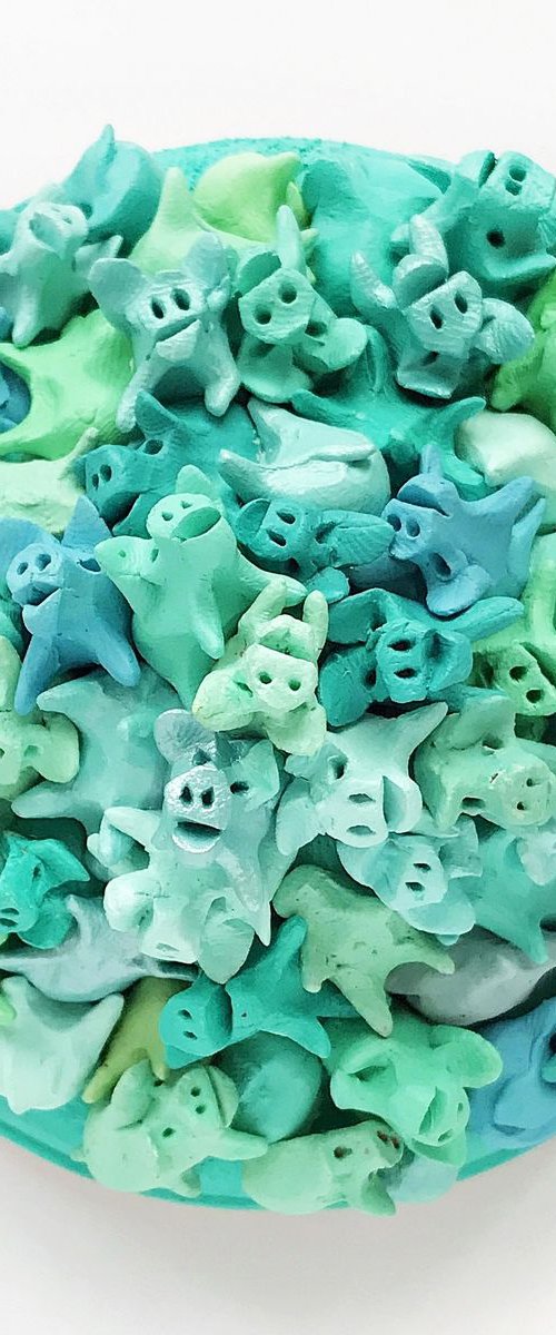 Aqua green people by Seunghwui Koo