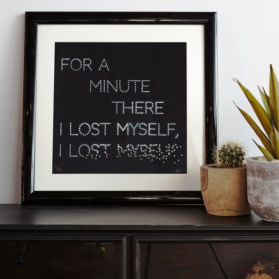 I Lost Myself (Stencil on black)