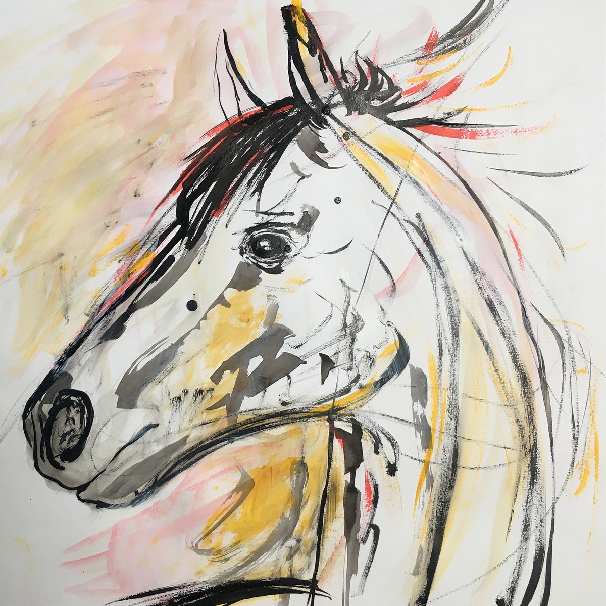 Horse in profile by Ren Goorman