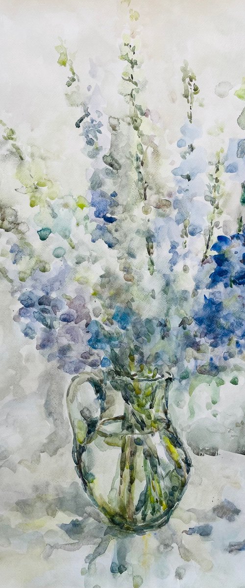 Blue bells 19,7x25,6 in by Elena Klyan