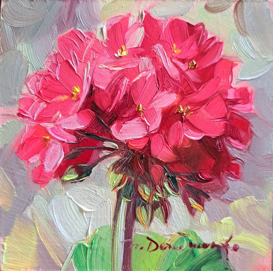 Geranium painting