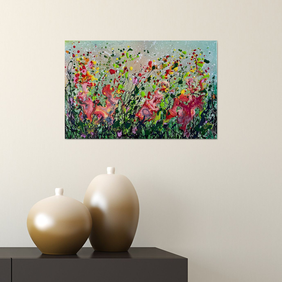 Floral  Blast  Abstract Original Painting