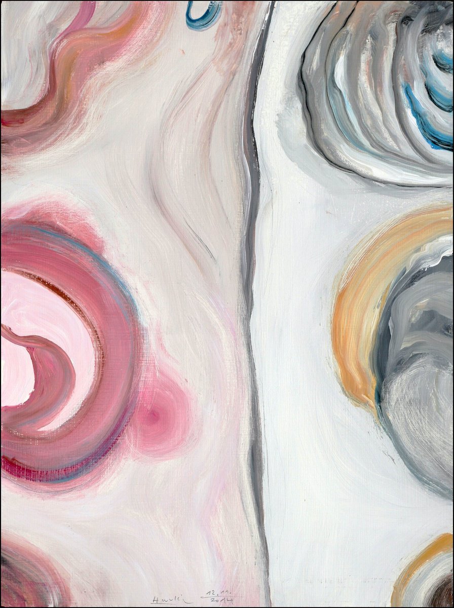 Abstract Acrylic Painting By Jiri Havlik, 18 X 24, In Between Days, Original Artwork