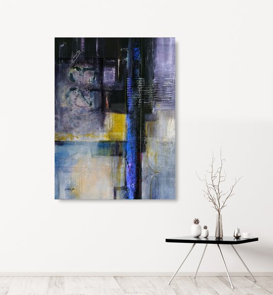Secret Story 1 - Large Abstract Painting by Kathy Morton Stanion