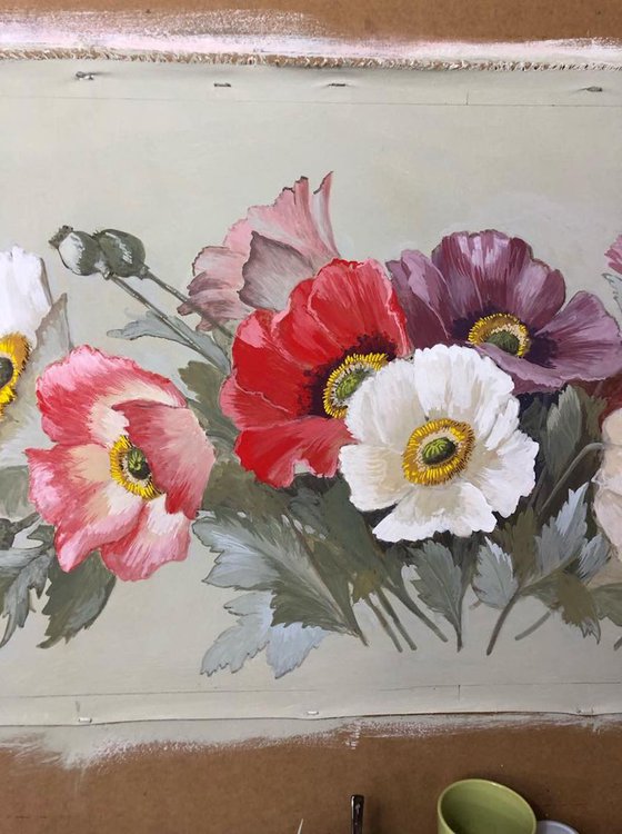 Icelandic Poppies Flower Painting