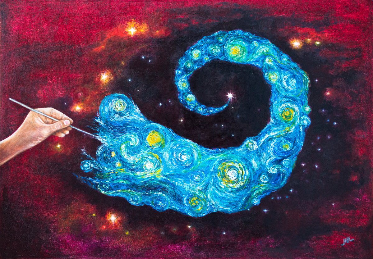 Expressive Landscape Oil Painting By Mila Moroko, 39 X 28", Master