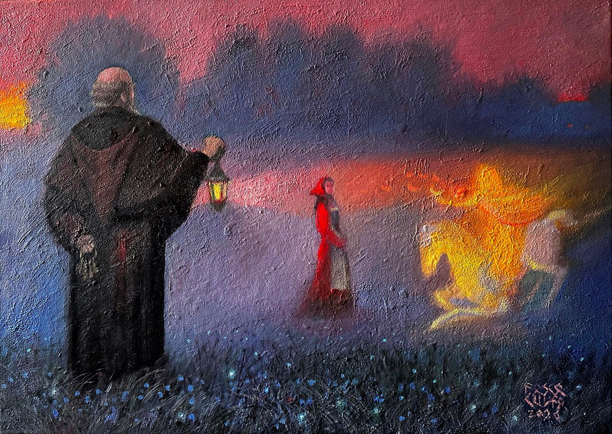 Surrealistic Oil Painting , Sacral Thinking By Fosco Culto, 28 X 20, Artwork For Sale On Artfinder