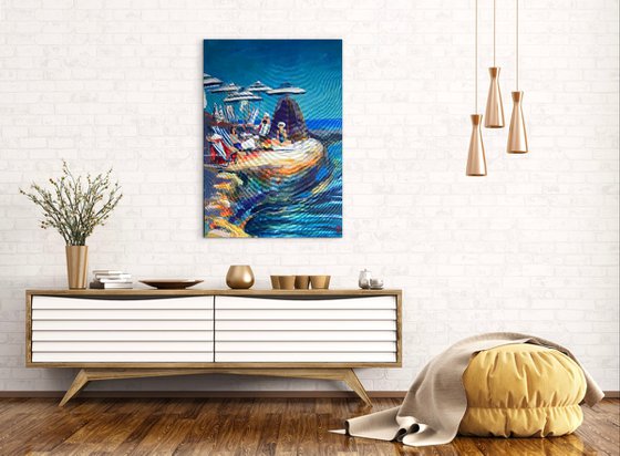 Sunlit Retreat by the Sea