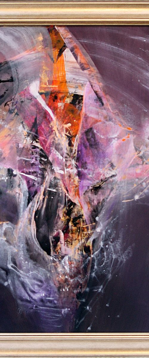 ABSOLUTELLY AMAIZING COSMIC STILL LIFE SIGNED BY MASTER OVIDIU KLOSKA LARGE FRAMED MASTERPIECE FASCINATING LIGHT by Kloska Ovidiu
