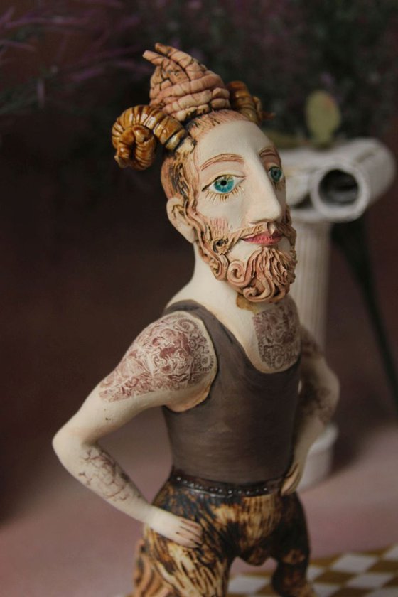 Hipster Faun. Sculpture by Elya Yalonetski