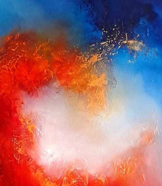 The Dragon's Breath (40cm X 50cm abstract slimline oil painting)