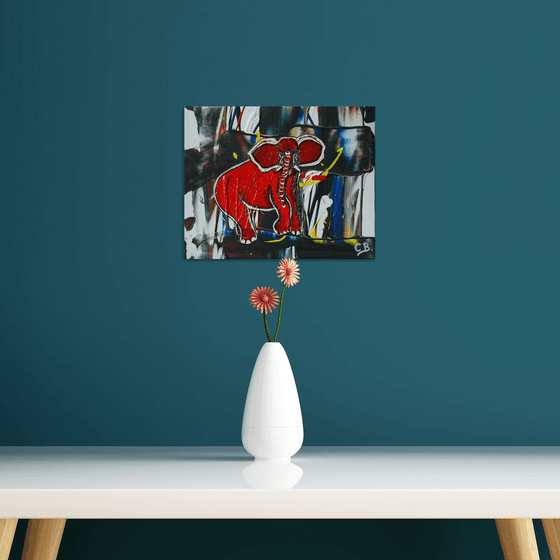Abstract Elephant in motion