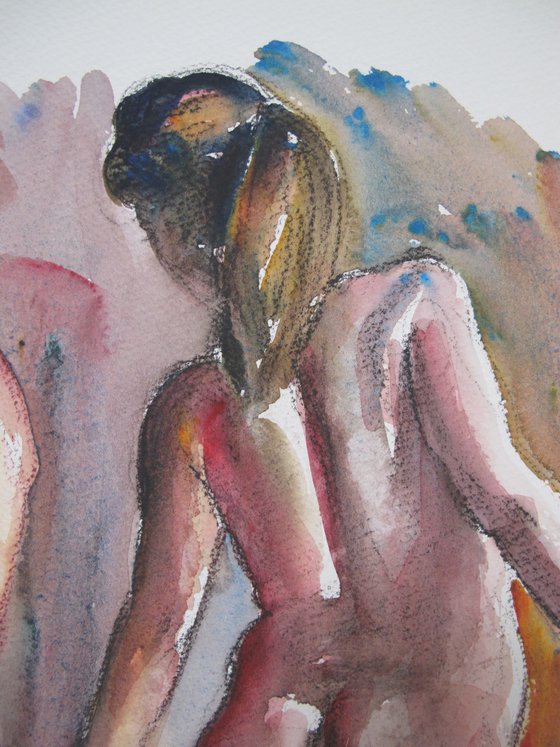 Standing female nudes 2 poses