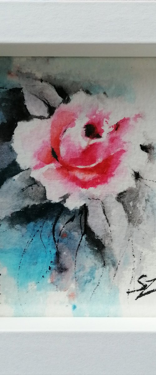 Rose in watercolour by Susana Zarate