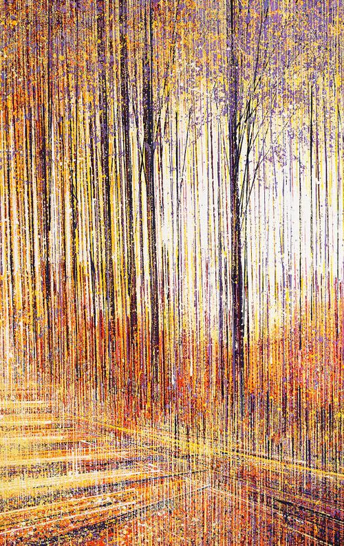 Avenue Of Trees At Sunset by Marc Todd
