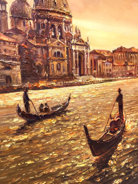 "Sunny Venice " original oil painting