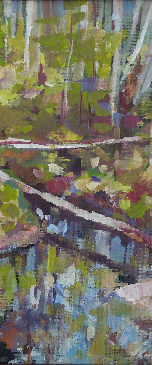 Small summer landscape 2 (8x10x0.7'') by Alexander Koltakov