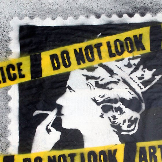 Art police (on a canvas).