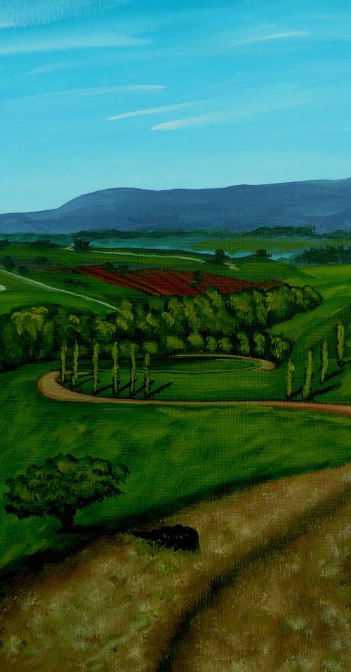 Green Fields by Dunphy Fine Art