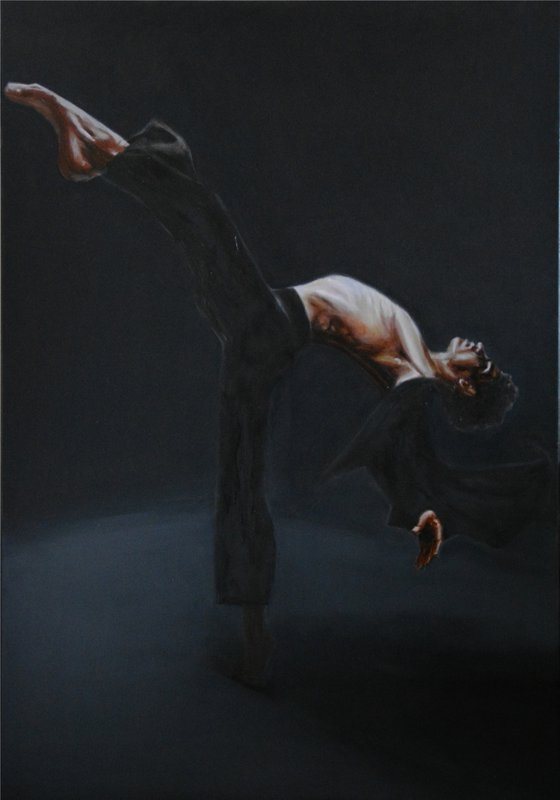 Turning around Portrait of the contemporary dancer Painting by Anna Brazhnikova