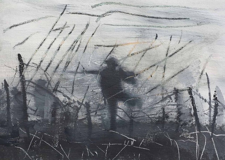 No Mans Land Barbed Wire By Andrew Newton Artfinder