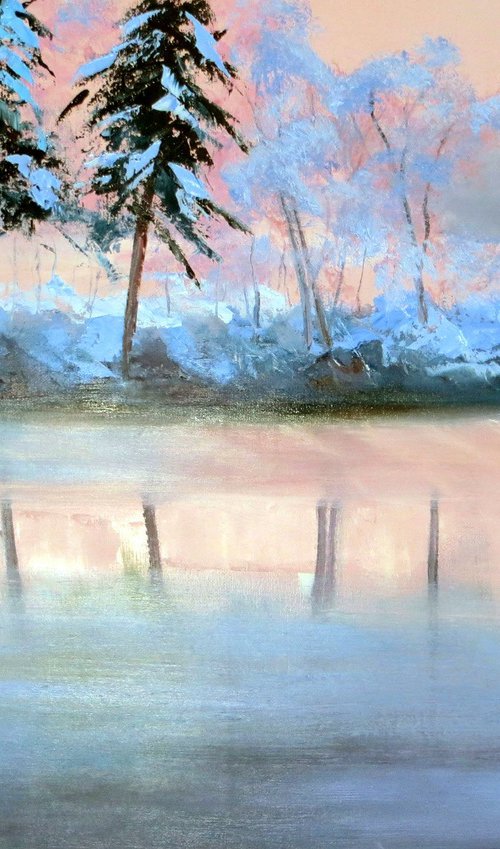 The river in winter by Elena Lukina