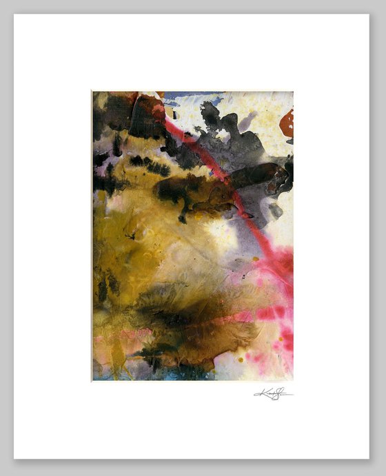 A Moment In Forever Collection 2 - 3 Abstract Paintings in mats by Kathy Morton Stanion