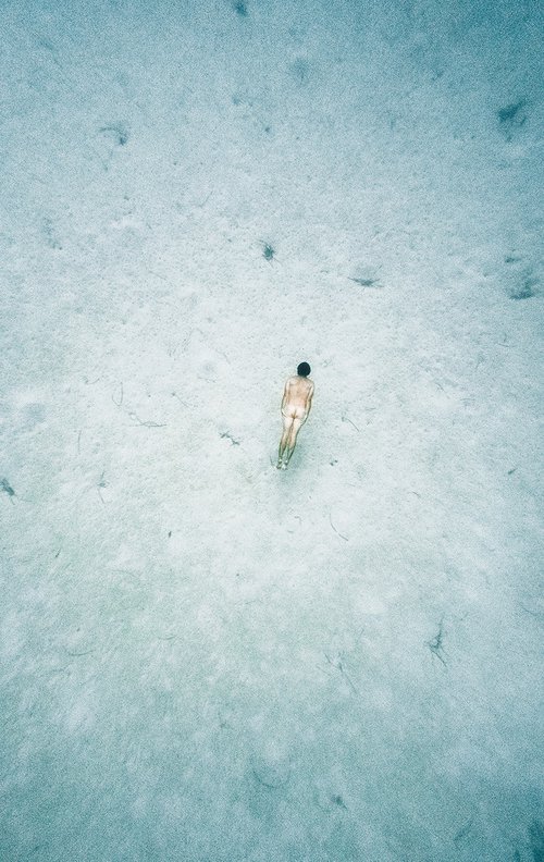 The Sea Has No End - Mediterranean Underwater Self Portrait by Xavi Baragona