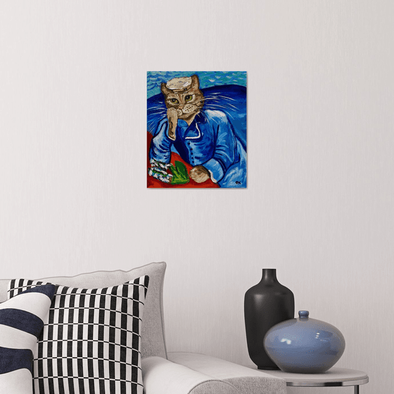 Cat inspired by Van Gogh