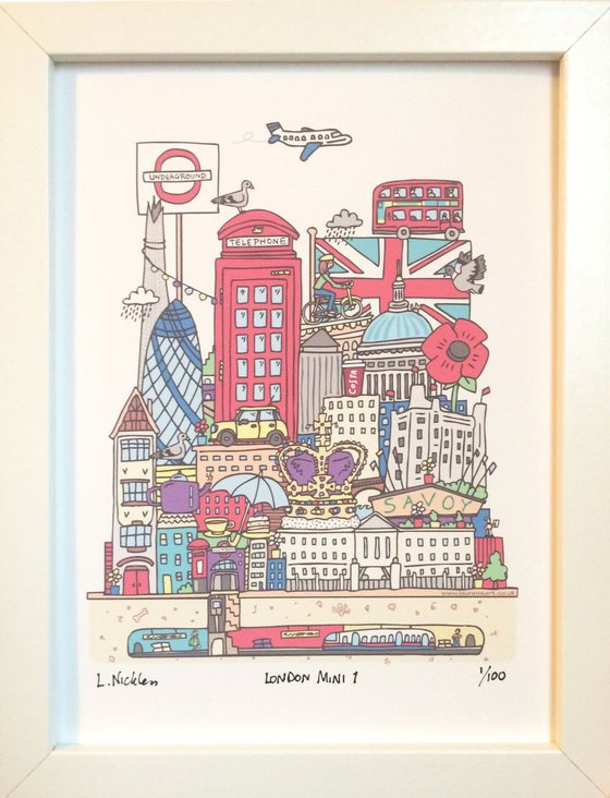 Mini London I (framed)