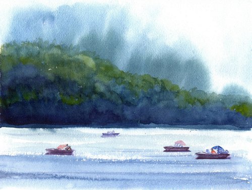 The Boat Ride -2 in Dandeli, India by Asha Shenoy