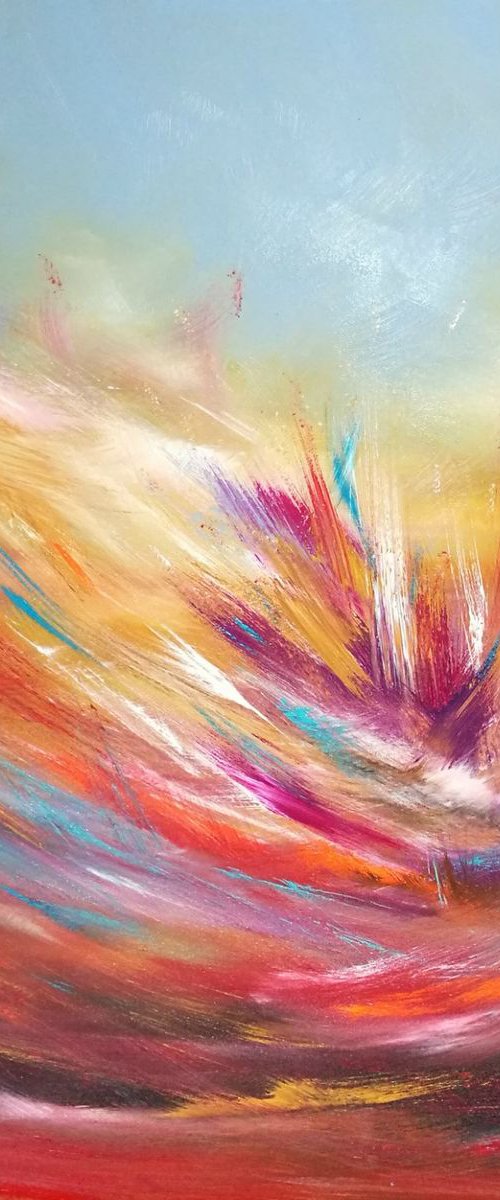Energy Burst ABSTRACT  - Modern Art Office Decor Home by Mel Graham