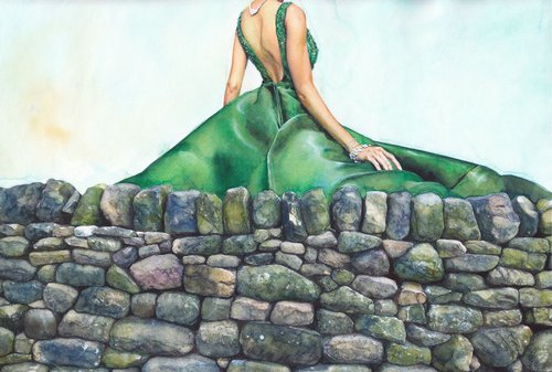 Haute couture behind a medieval wall by REME Jr.