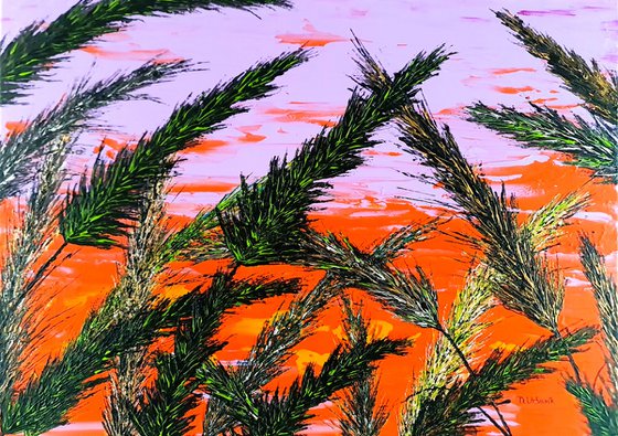 Grass In Purple Color