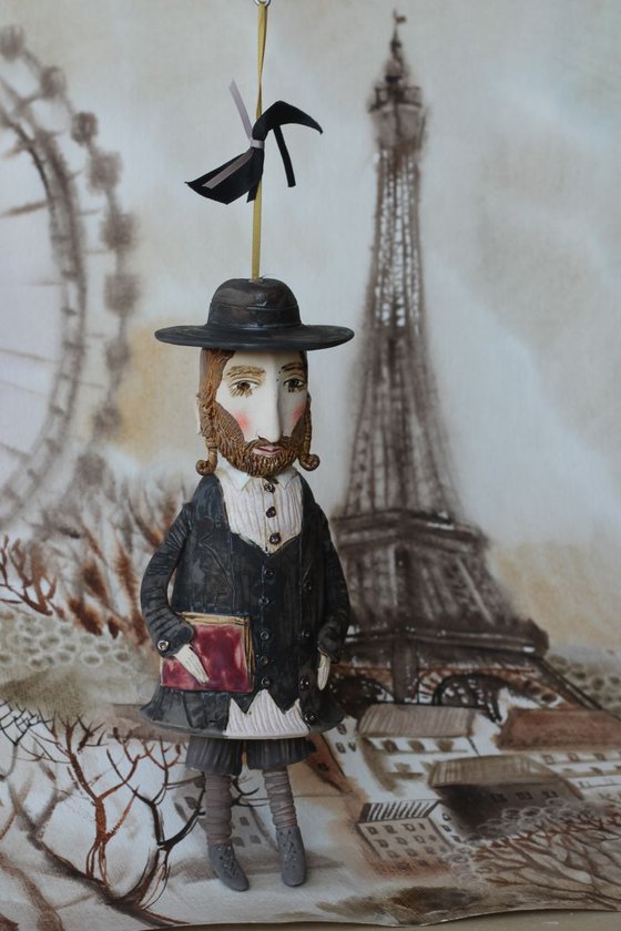 Young talmudist in Paris, by Elya Yalonetski