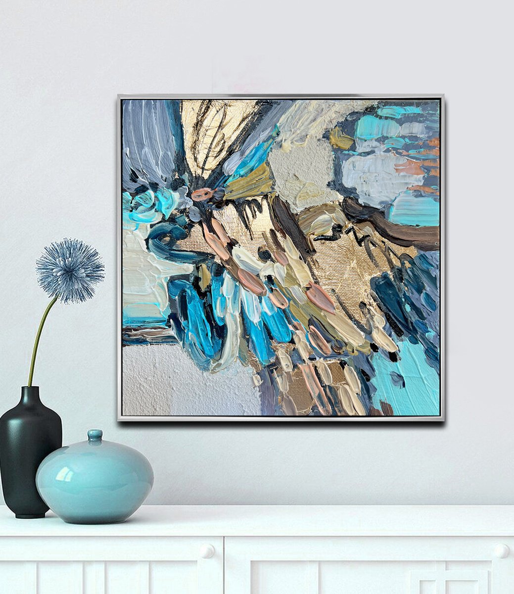  Blue Resonance By Lana Guise, 9 X 9, Artwork For Sale On Artfinder