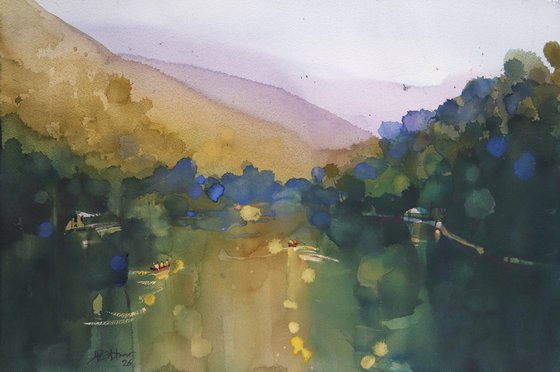 Boating in a mystical lake