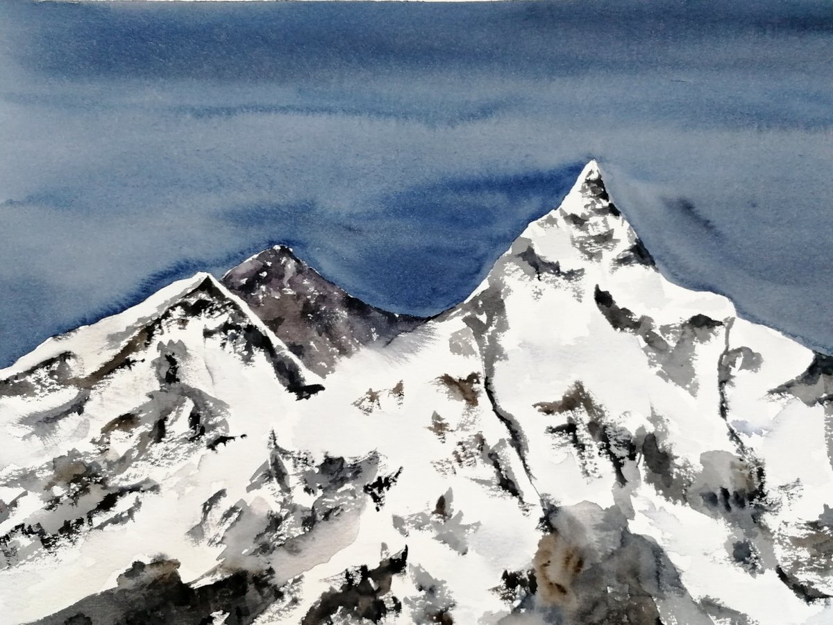 Mountains painting by Marina Zhukova