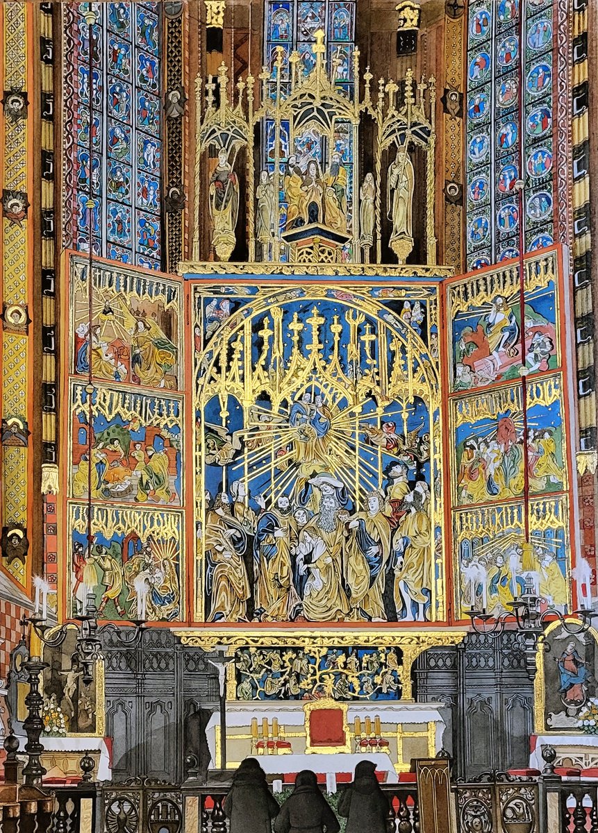 Photorealistic Cityscapes Watercolour By Shelley Ashkowski, 22 X 30", St Mary