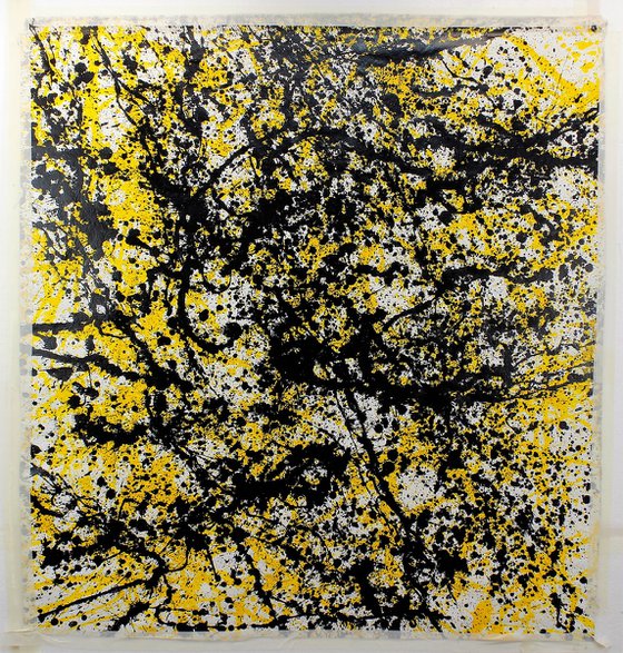 Extra large abstract artwork  (yellow)