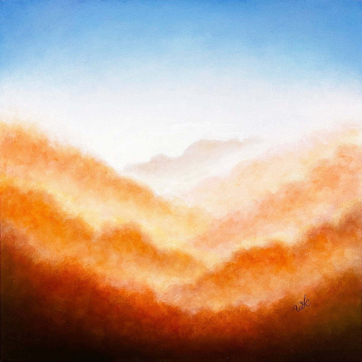 Impressionistic Landscape Oil Painting By Waldemar Kaliczak, 24 X 24", Afterimage #2, Original Artwork