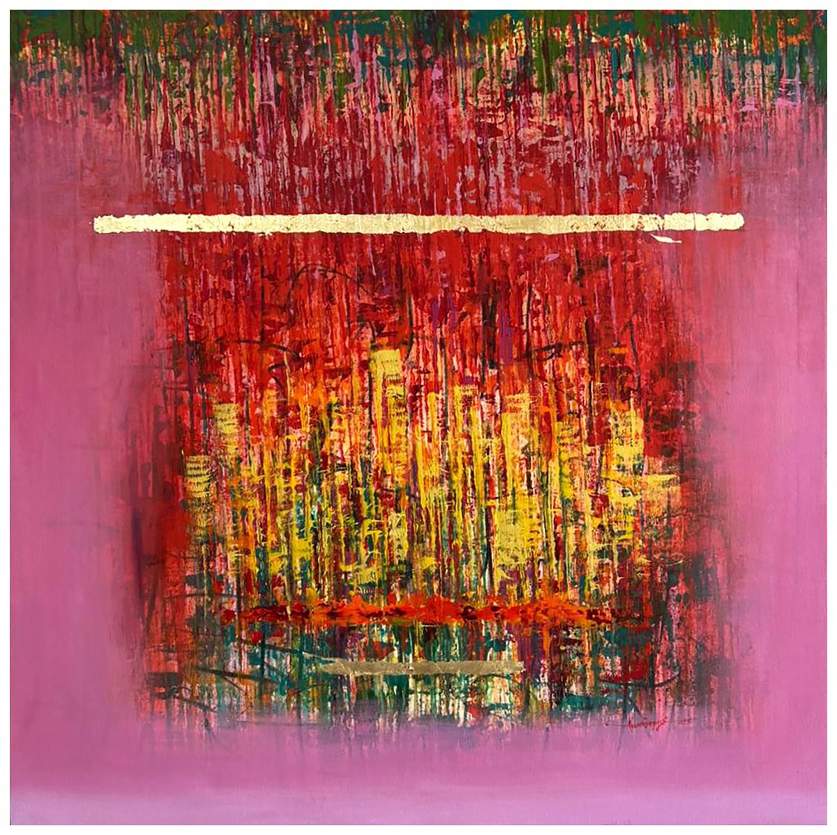 Welcome Pink_48X48 By Avinash Pise, 48 X 48, Artwork For Sale On Artfinder