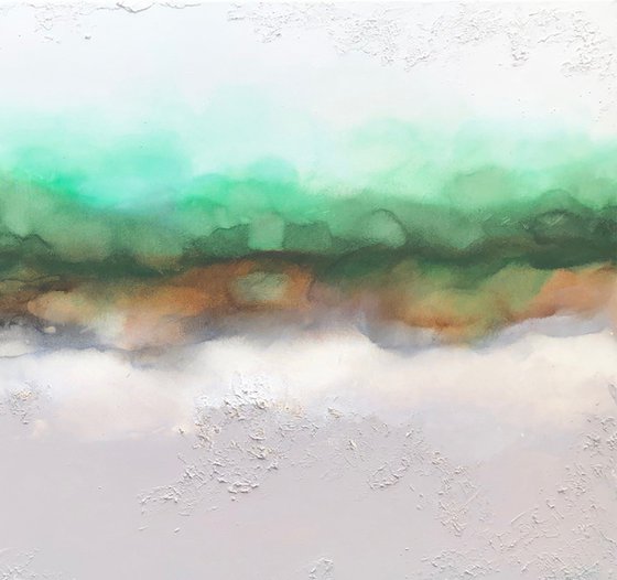 abstract landscape in fog (140 x 70 cm)