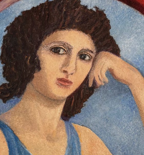 Pompeian girl 01 - Encaustic