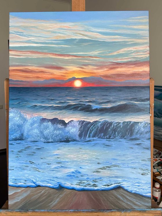 Sunset Over the Ocean