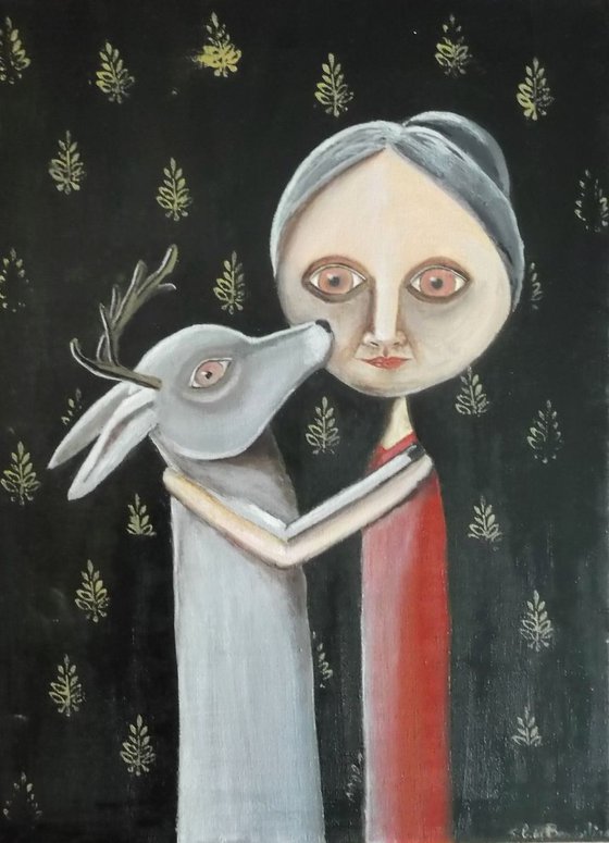 The woman and the deer